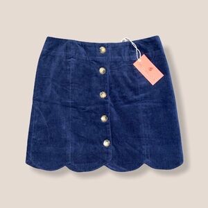 NWT Southern Proper Navy Corduroy Skirt